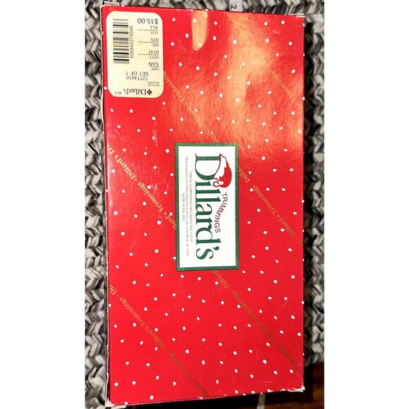 Vintage Hand Blown Glass Santa Clause Christmas Ornament Dillard's 727T4410 - Picture 4 of 7